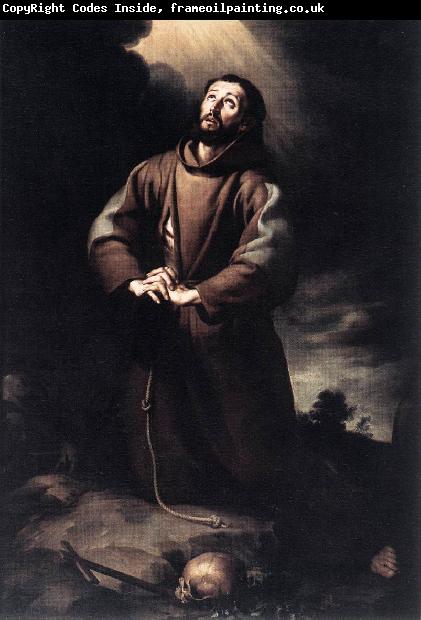 MURILLO, Bartolome Esteban St Francis of Assisi at Prayer sg